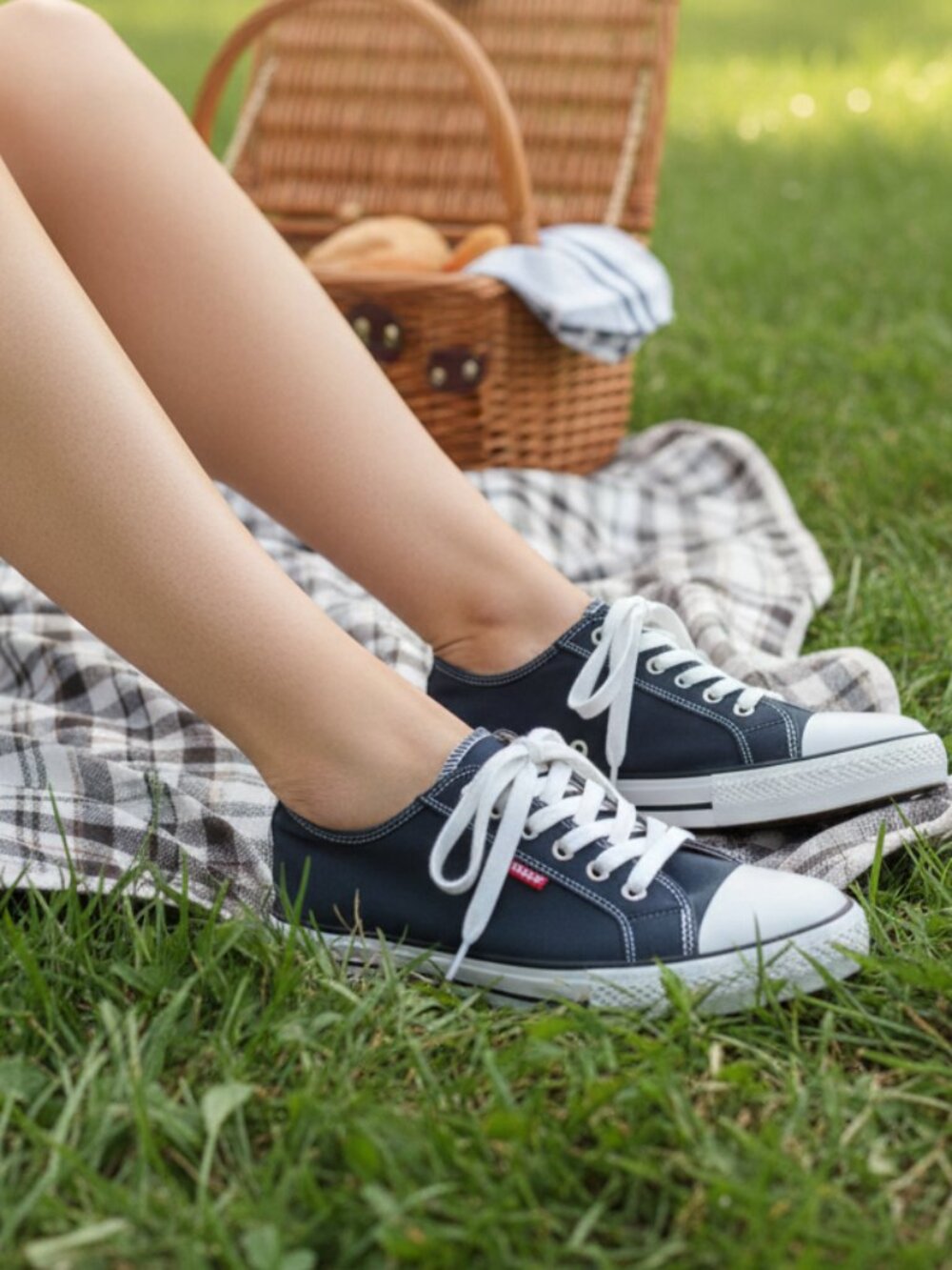 Fresh Kicks! Levi's Navy Canvas Sneakers - Women 8.5 - Picture 1 of 6